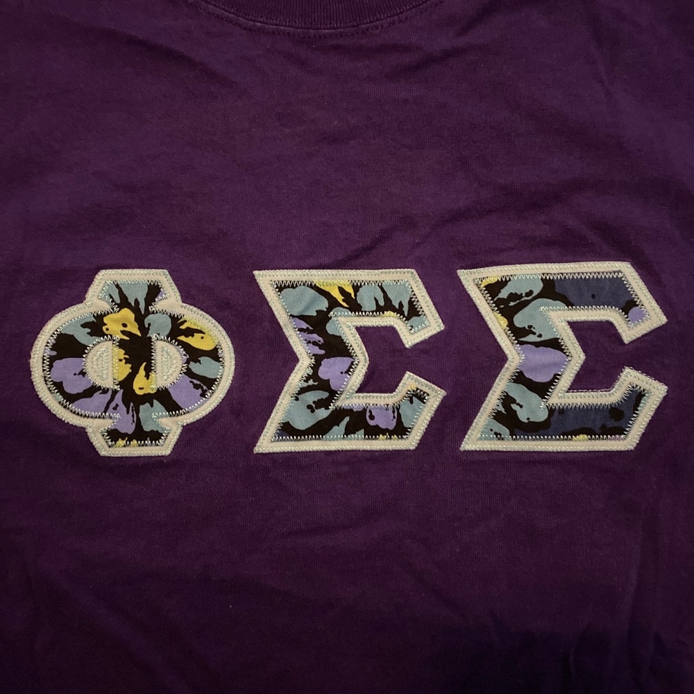 Purple Letter Shirt- PHI SIGMA SIGMA 👠